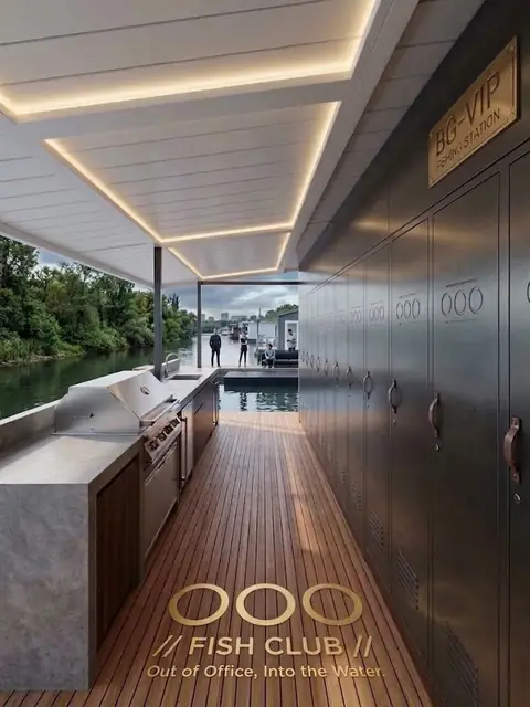 The OOO clubhouse deck with member lockers